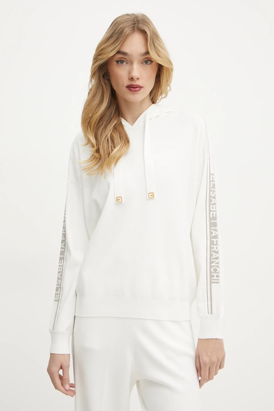 Elisabetta Franchi pulover subtiri bej MK34S51E2