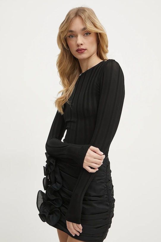 Elisabetta Franchi sweter aplikacja czarny MK42S51E2