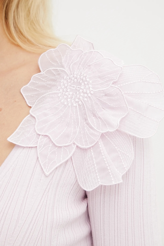 Светр з домішкою шовку Elisabetta Franchi MK56B51E2 рожевий