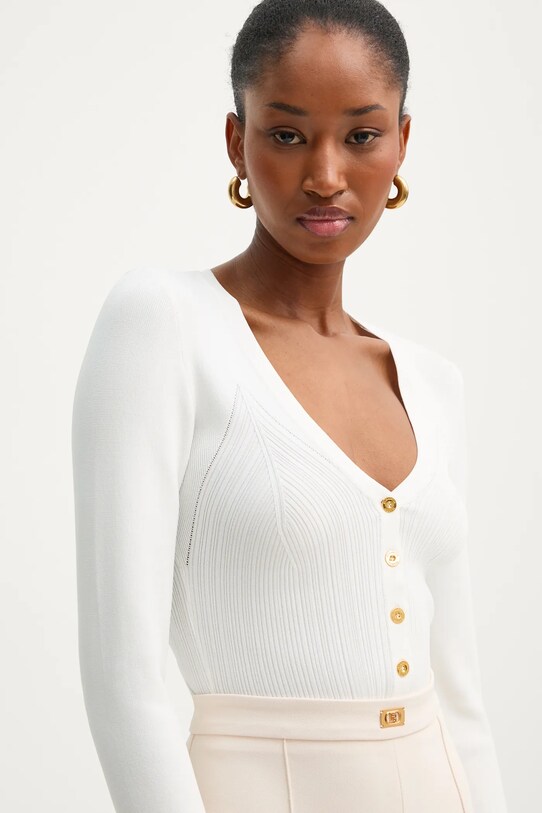 Îmbrăcăminte Elisabetta Franchi cardigan MK58B51E2 bej