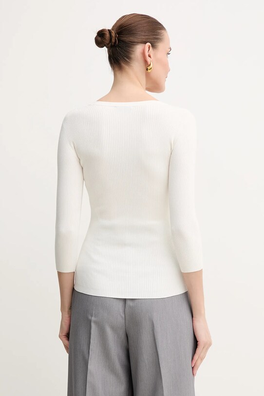 Odzież Elisabetta Franchi sweter z domieszką jedwabiu MK62B51E2 beżowy