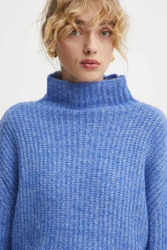 Bruuns Bazaar sweter z domieszką wełny fioletowy BBW4316