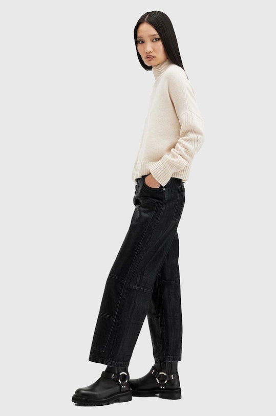 Kašmírový svetr AllSaints INES bílá W016KB