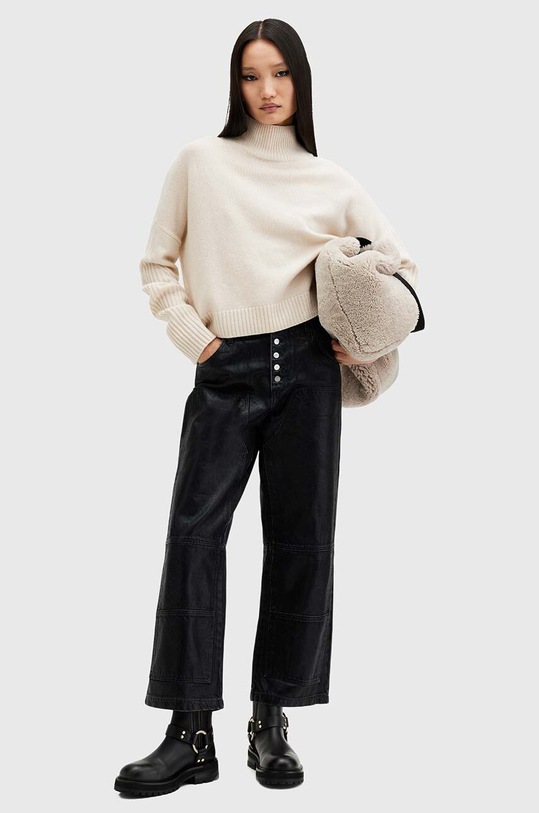 Kašmírový svetr AllSaints INES W016KB bílá