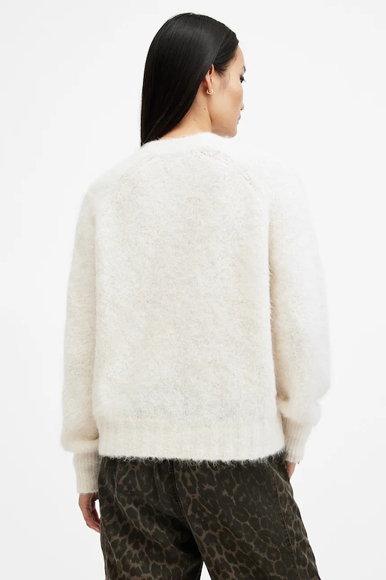 Vlnený sveter AllSaints VORTEX JUMPER biela W032KB