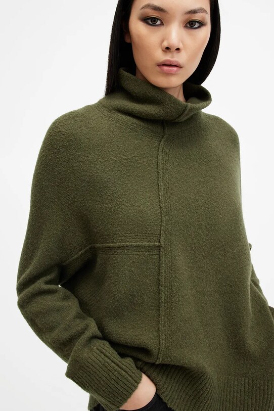Îmbrăcăminte AllSaints pulover de lana LOCK ROLL W132KB verde