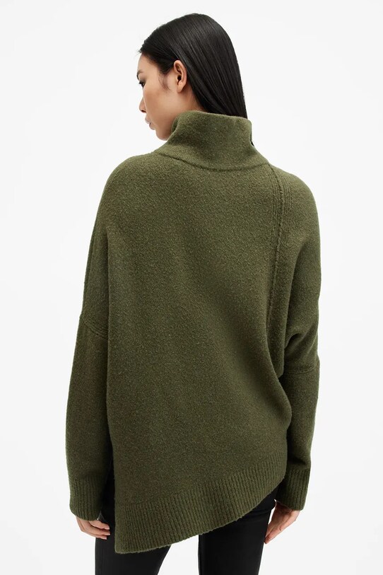 AllSaints pulover de lana LOCK ROLL verde W132KB