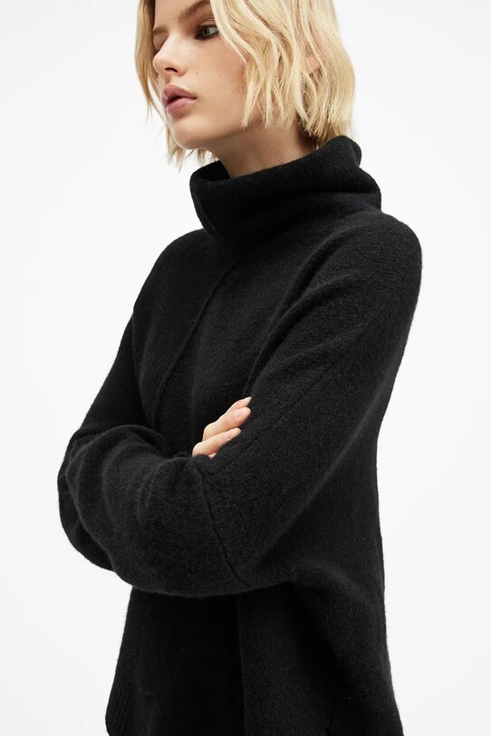 Одяг Вовняний светр AllSaints LOCK ROLL W132KB чорний