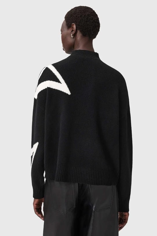 AllSaints sweter z domieszką wełny A STAR W149KB czarny SS25