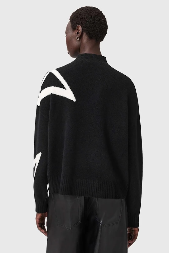 AllSaints sweter z domieszką wełny A STAR W149KB czarny SS25