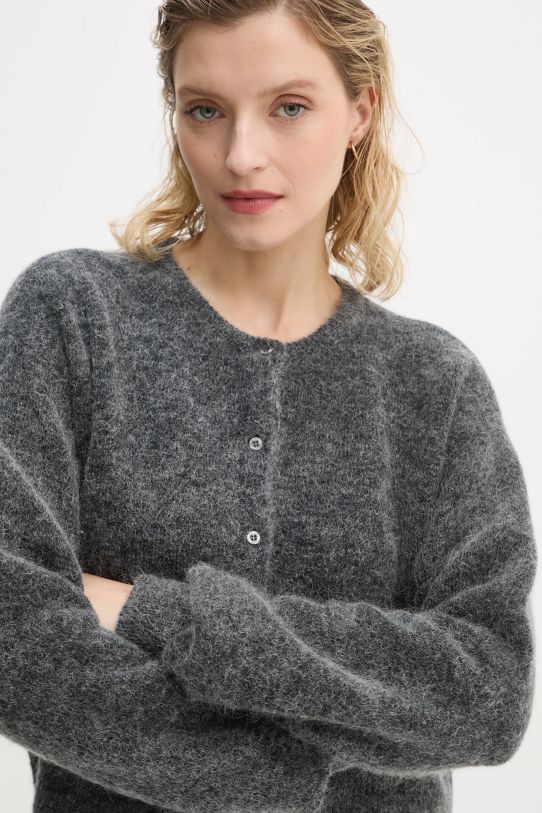 Gestuz cardigan din lana gri 10909449