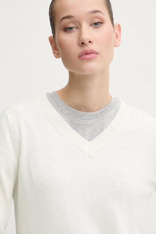 Guess Jeans pulover din amestec de mătase bej W4BR84.Z3HO2