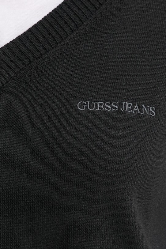 Guess Jeans pulover din amestec de mătase W4BR84.Z3HO2 negru