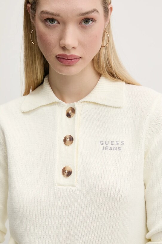 Бавовняний светр Guess Jeans бежевий W5RR47.Z3HM1