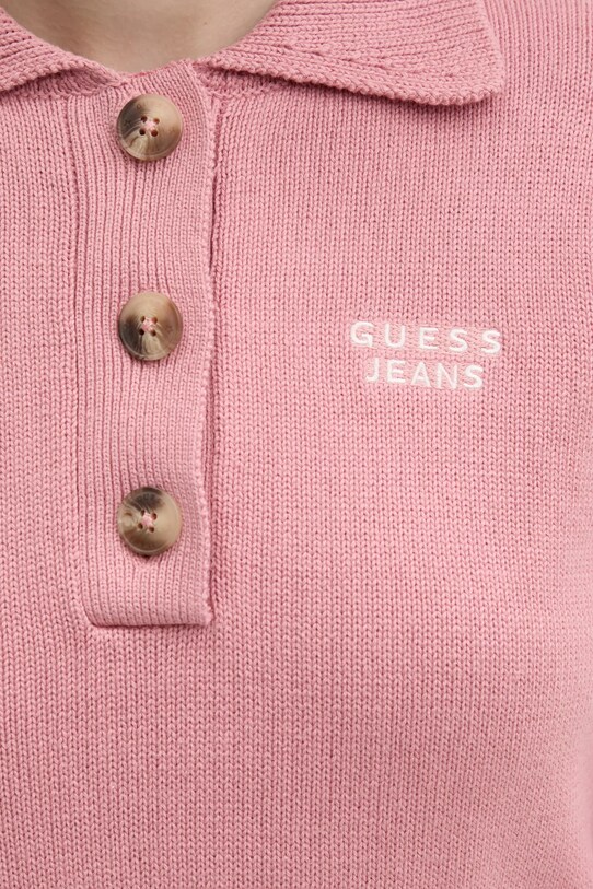 Бавовняний светр Guess Jeans W5RR47.Z3HM1 рожевий