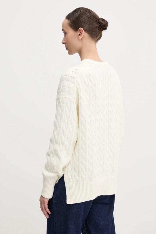 Odzież Guess Jeans sweter bawełniany W5RR48.Z3HM1 beżowy