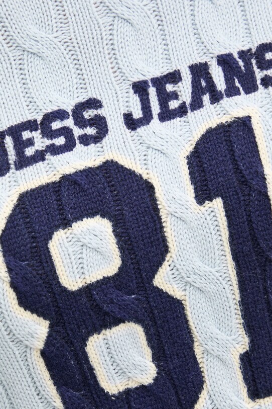 Guess Jeans pulover de bumbac W5RR48.Z3HM1 albastru