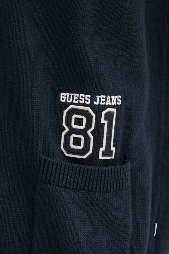 Бавовняний кардиган Guess Jeans W5RR49.Z3HM1 темно-синій