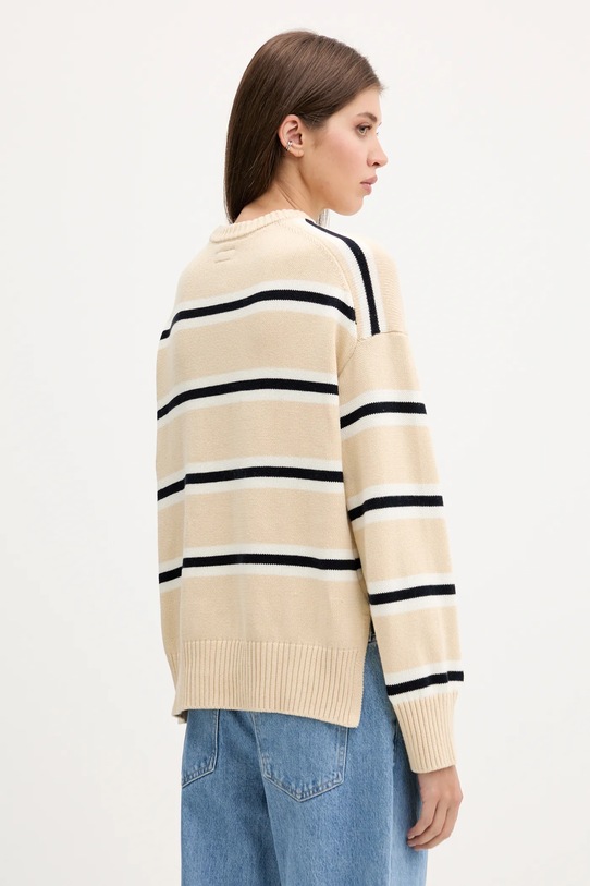 Odzież Guess Jeans sweter bawełniany W4BR09.Z3HM1 beżowy