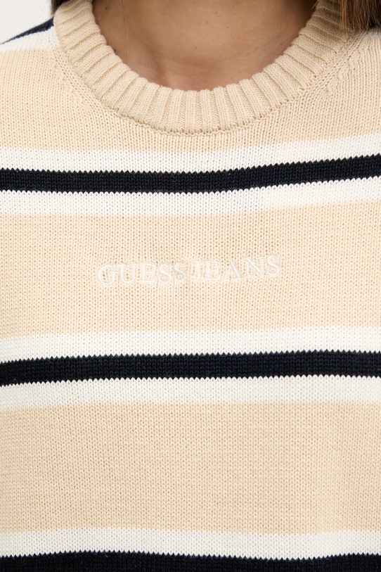 Guess Jeans sweter bawełniany W4BR09.Z3HM1 beżowy