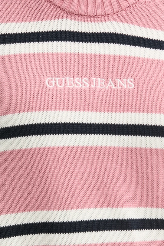 Guess Jeans sweter bawełniany W4BR09.Z3HM1 różowy