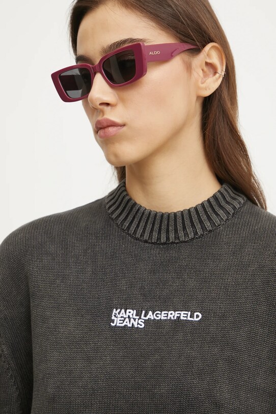 Karl Lagerfeld Jeans sweter bawełniany szary A1W18045