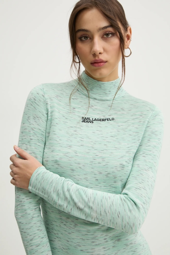 Karl Lagerfeld Jeans sweter pozostałe zielony A1W18025