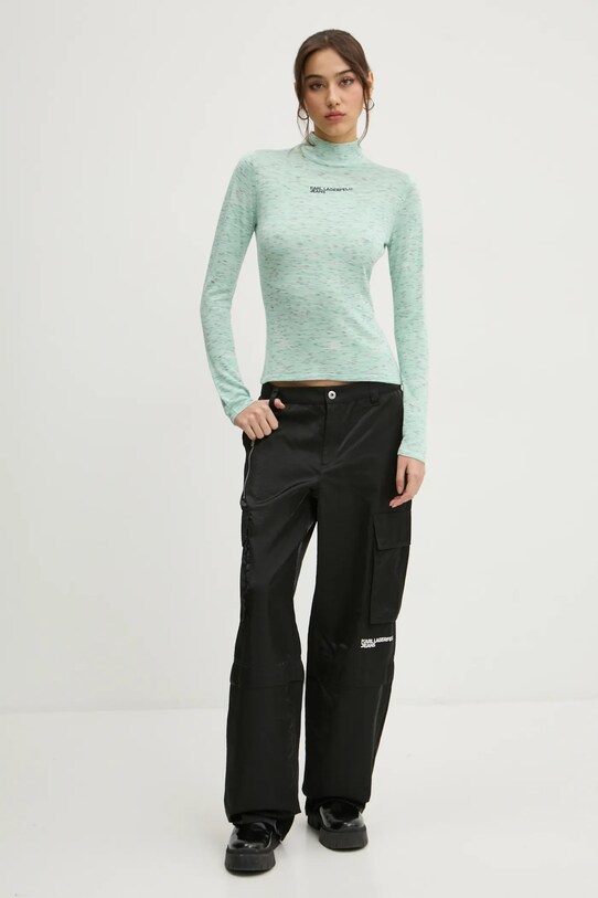 Karl Lagerfeld Jeans pulover A1W18025 verde SS25