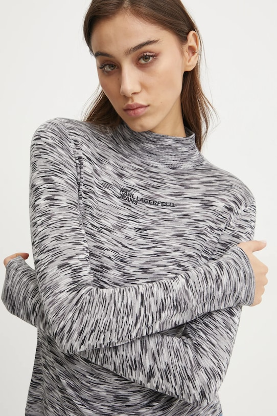 Светр Karl Lagerfeld Jeans сірий A1W18025