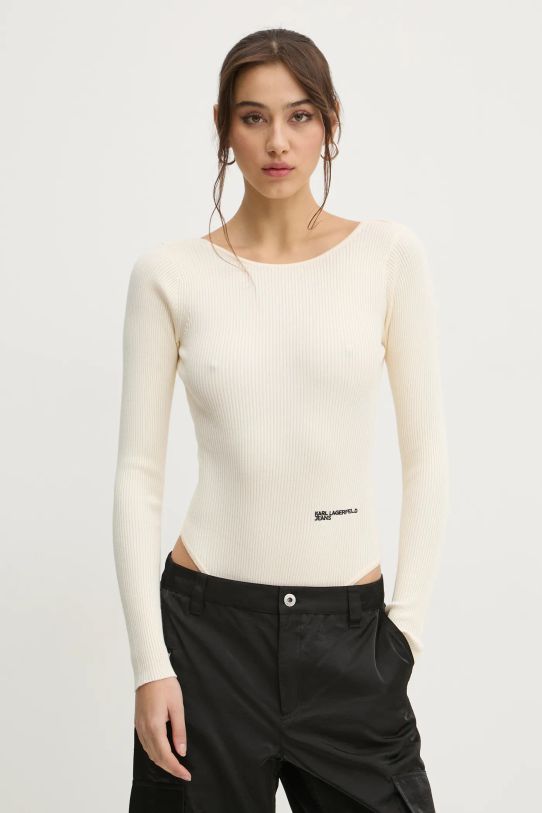 Karl Lagerfeld Jeans body A1W18024 bej SS25