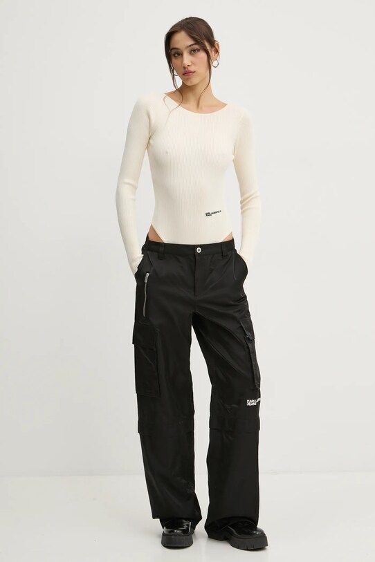 Îmbrăcăminte Karl Lagerfeld Jeans body A1W18024 bej