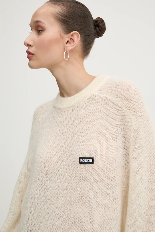 Vlnený sveter Rotate 113769857 béžová
