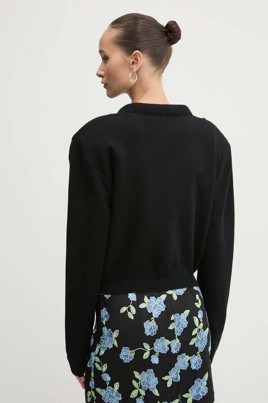 Odzież Rotate kardigan z domieszką kaszmiru 113854100 czarny