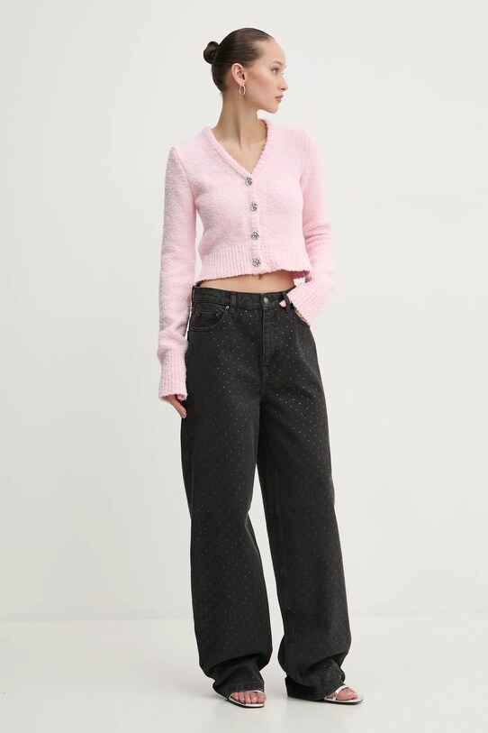 Bavlněný kardigan Rotate 1139471011 růžová SS25