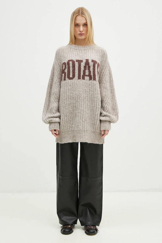 Μάλλινο πουλόβερ Rotate 114443164 μπεζ