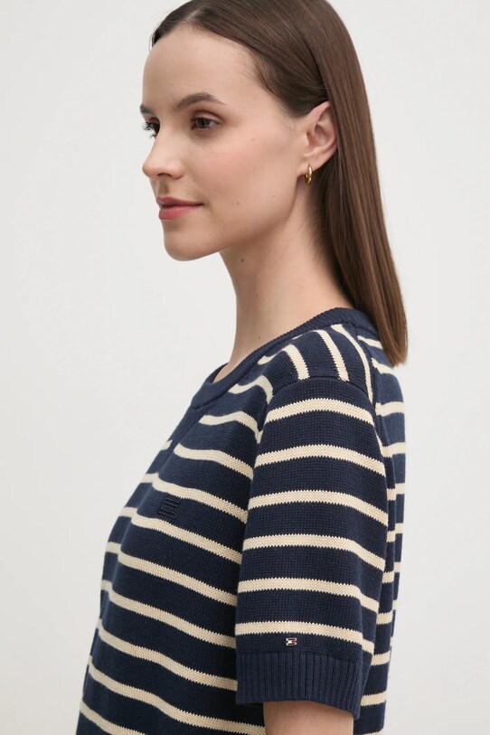 Tommy Hilfiger sweter bawełniany granatowy WW0WW43950