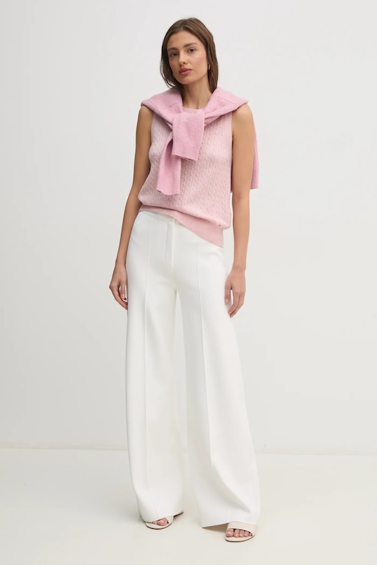 Tommy Hilfiger vesta de lana WW0WW43956 roz SS25