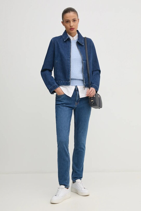 Tommy Hilfiger vesta de lana WW0WW43956 albastru SS25