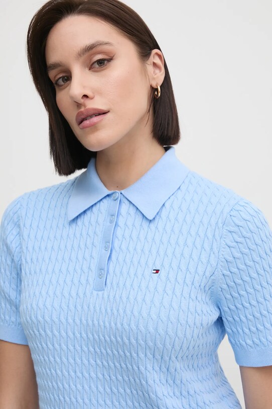 Tommy Hilfiger sweter bawełniany niebieski WW0WW43957