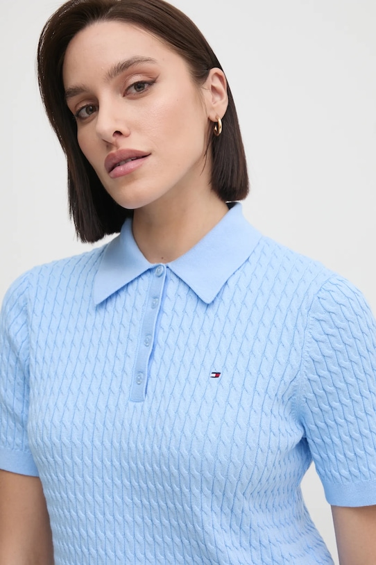 Bavlněný svetr Tommy Hilfiger modrá WW0WW43957