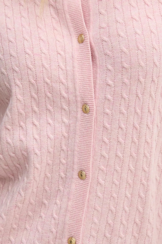 Шерстяной кардиган Tommy Hilfiger WW0WW43958 розовый