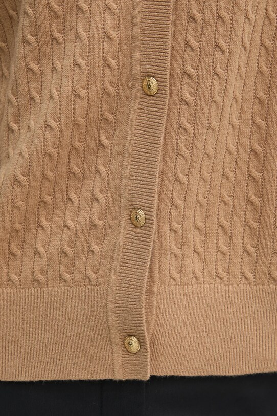 Tommy Hilfiger cardigan din lână WW0WW43958 verde