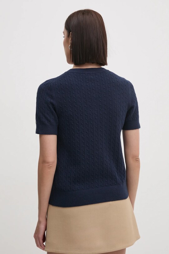 Odzież Tommy Hilfiger kardigan wełniany WW0WW43958 granatowy