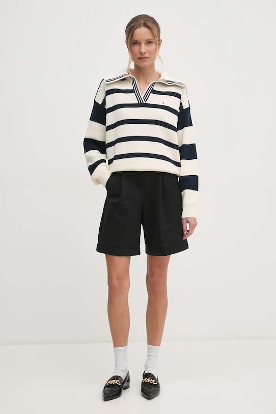 Πουλόβερ Tommy Hilfiger WW0WW44451 μπεζ SS25