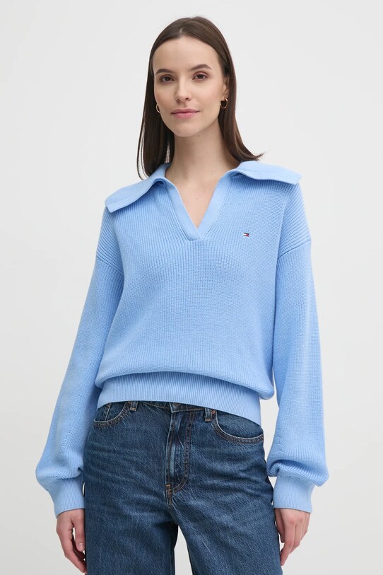 Tommy Hilfiger pulover grosime medie albastru WW0WW44451
