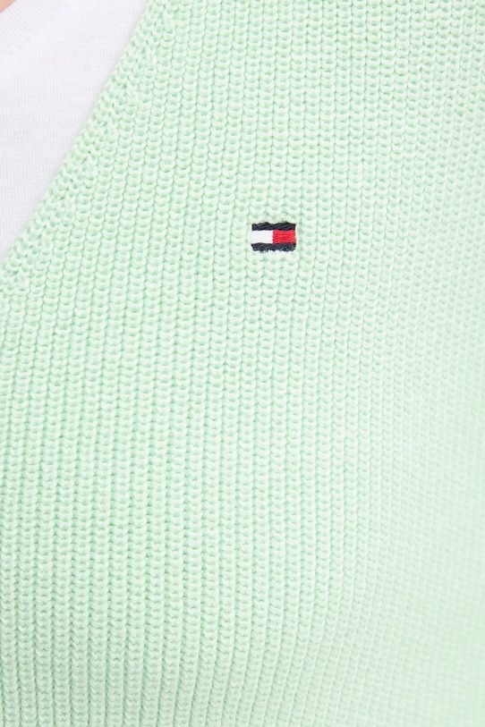 Tommy Hilfiger sweter bawełniany WW0WW44452 zielony