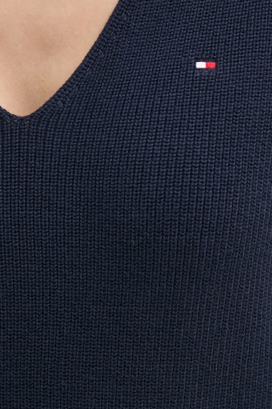 Βαμβακερό πουλόβερ Tommy Hilfiger WW0WW44452 σκούρο μπλε