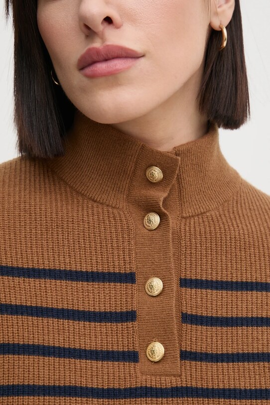 Tommy Hilfiger sweter wełniany WW0WW44981 beżowy