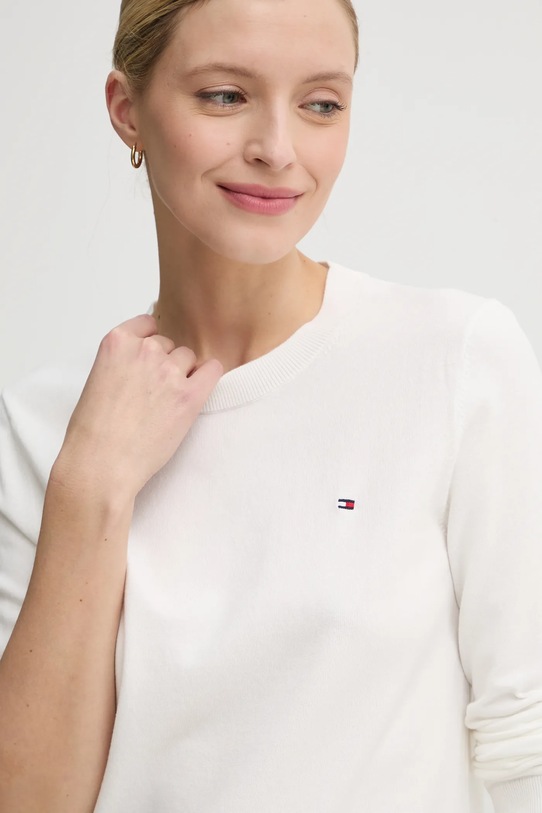 Svetr Tommy Hilfiger bílá WW0WW44984