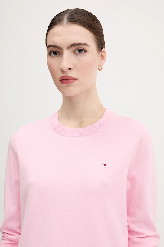 Tommy Hilfiger pulover roz WW0WW44984